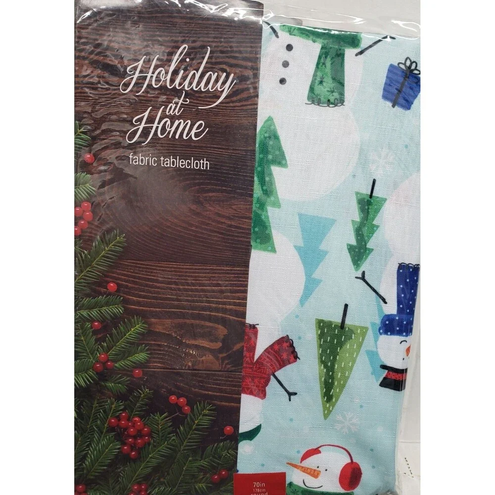 Printed Fabric Tablecloth, 70